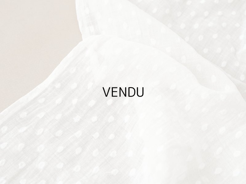 画像4: アンティーク  ドット刺繍入り コットンオーガンジー オフホワイト ファブリック 140×48cm