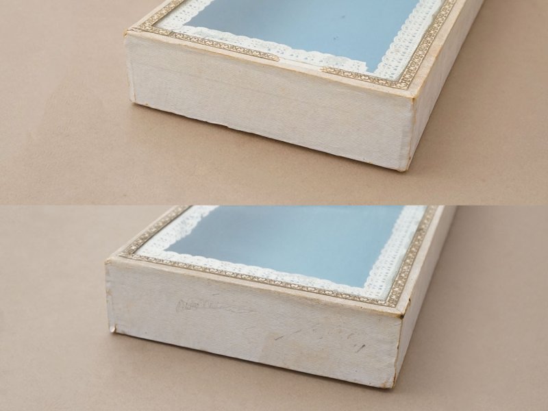 画像8: アンティーク プレザントワール 硝子の蓋のショーケース 初聖体の腕章入れ