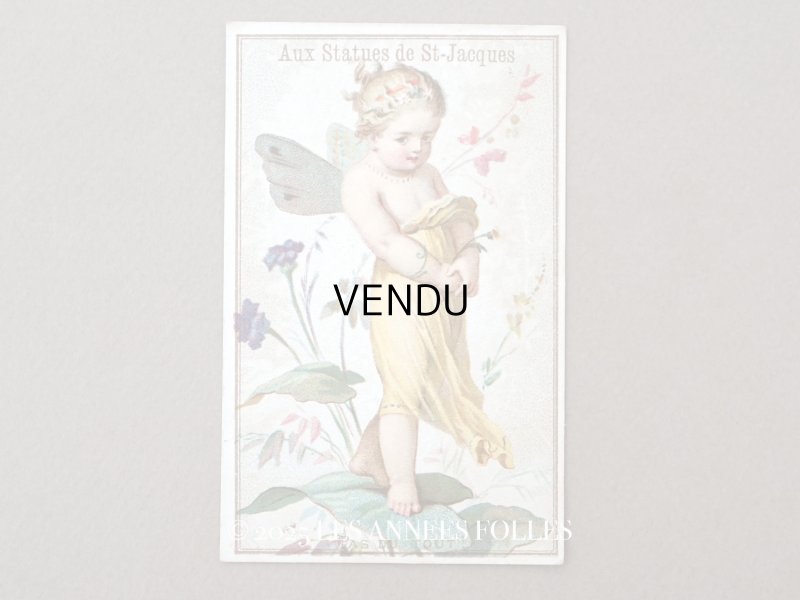 画像1: アンティーク クロモ 花の妖精と花占い PAS DU TOUT! NOT AT ALL - AUX STATUES DE ST-JAQUES -