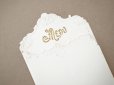 画像2: 1924年 アンティーク メニューカード  MENU 薔薇のガーランド ロカイユ装飾 (2)