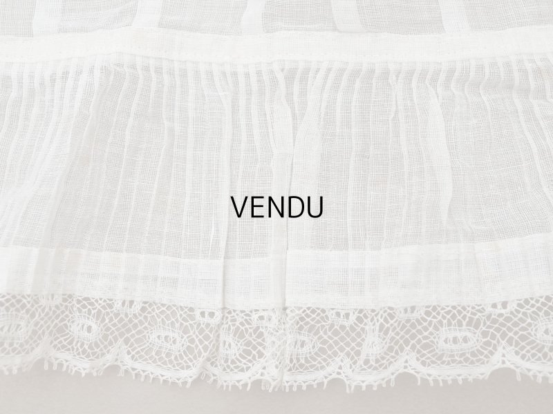 画像7: 1900年頃 アンティーク 幅広 ドレスの裾  プリーツ入り レース付き 2.9m 幅18cm