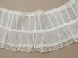 画像2: 1900年頃 アンティーク 幅広 ドレスの裾  プリーツ入り レース付き 2.9m 幅18cm (2)