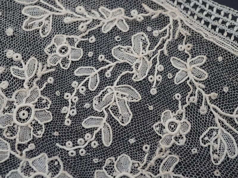 画像7: 【セール対象外】【クーポン対象外】19世紀末  アンティーク 幅広14〜15cm ポワンドローズ ニードルレース 3.4m ポワンドガーズ『ポワン・ド・ガーズ』『ポワン・ド・ローズ』 