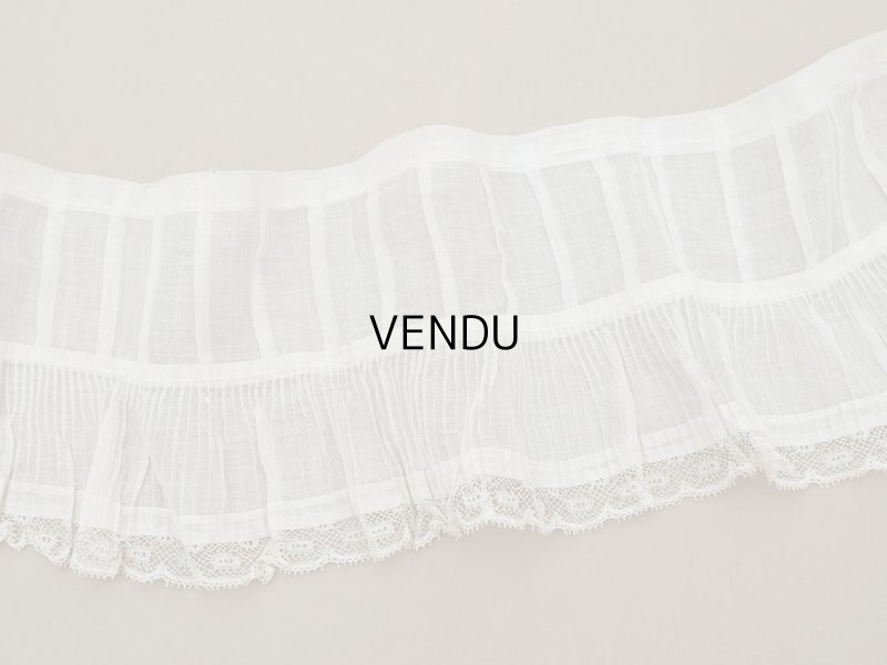 画像4: 1900年頃 アンティーク 幅広 ドレスの裾  プリーツ入り レース付き 2.9m 幅18cm