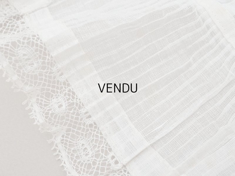 画像6: 1900年頃 アンティーク 幅広 ドレスの裾  プリーツ入り レース付き 2.9m 幅18cm