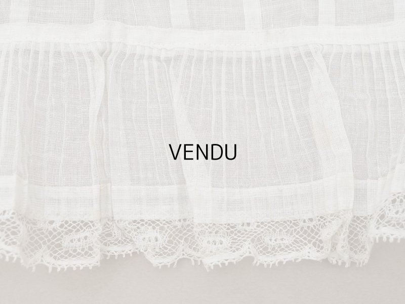 画像9: 1900年頃 アンティーク 幅広 ドレスの裾  プリーツ入り レース付き 2.9m 幅18cm