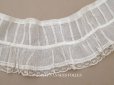 画像1: 1900年頃 アンティーク 幅広 ドレスの裾  プリーツ入り レース付き 2.9m 幅18cm (1)
