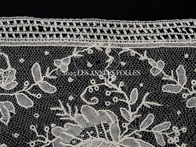 画像11: 【セール対象外】【クーポン対象外】19世紀末  アンティーク 幅広14〜15cm ポワンドローズ ニードルレース 3.4m ポワンドガーズ『ポワン・ド・ガーズ』『ポワン・ド・ローズ』 