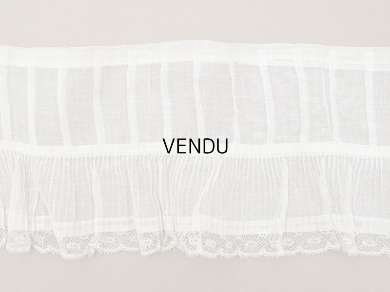 画像3: 1900年頃 アンティーク 幅広 ドレスの裾  プリーツ入り レース付き 2.9m 幅18cm