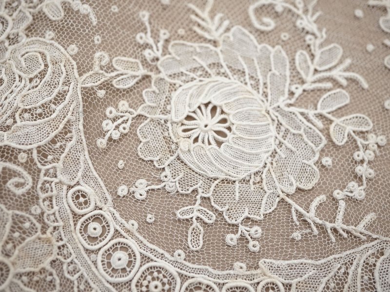画像18: 【セール対象外】【クーポン対象外】19世紀末  アンティーク 幅広14〜15cm ポワンドローズ ニードルレース 3.4m ポワンドガーズ『ポワン・ド・ガーズ』『ポワン・ド・ローズ』 