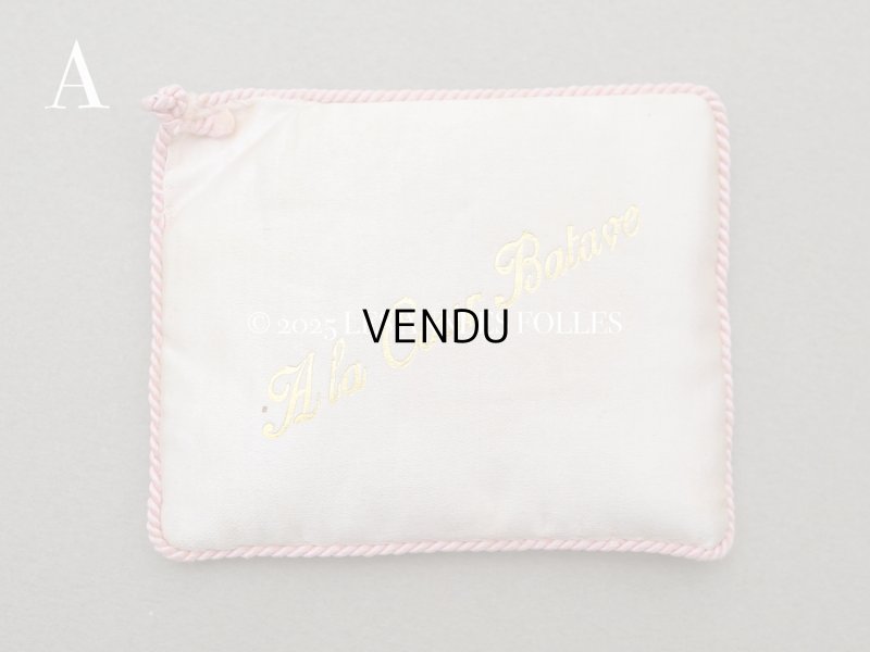 画像3: アンティーク  シルク製 サシェ 香り袋 小さなクッション パウダーピンク - A LA COUR BATAVE -