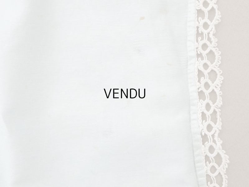 画像9: アンティーク ベビーベッドカバー  BEBE パウダーグリーンのシルクサテン＆フィレレース