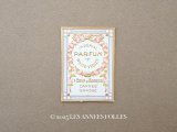 アンティーク 小さなパフュームラベル 白菫 IMPERIAL PARFUM WHITE VIOLET - F.BRUN & BARBIER -