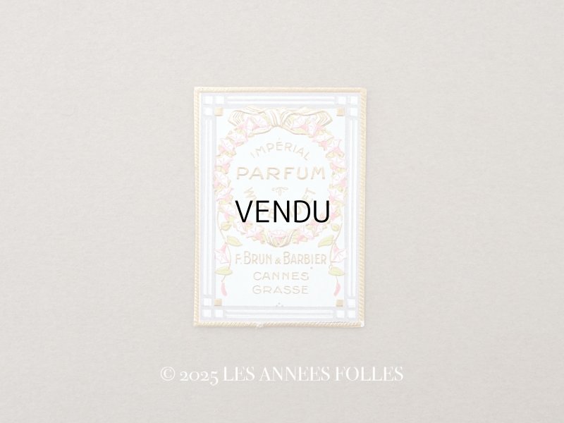 画像1: アンティーク 小さなパフュームラベル 白菫 IMPERIAL PARFUM WHITE VIOLET - F.BRUN & BARBIER -