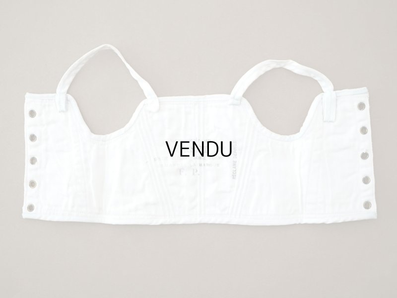 画像7: アンティーク 水色の縁取り ドール用 コルセット CORSET F.P.