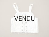 アンティーク 水色の縁取り ドール用 コルセット CORSET F.P.