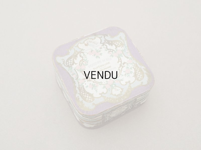 画像2: アンティーク パウダーボックス 薔薇のガーランド＆蝶々 POUDRE DE RIZ - PFELIX POTIN PARIS -