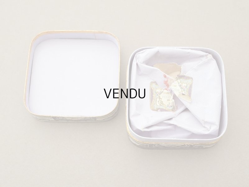 画像12: アンティーク パウダーボックス 薔薇のガーランド＆蝶々 POUDRE DE RIZ - PFELIX POTIN PARIS -