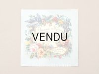 アンティーク パウダーボックスのラベル POUDRE DE RIZ PARFUMERIE AUX FLEURS - NOGARA GRASSE PARIS -