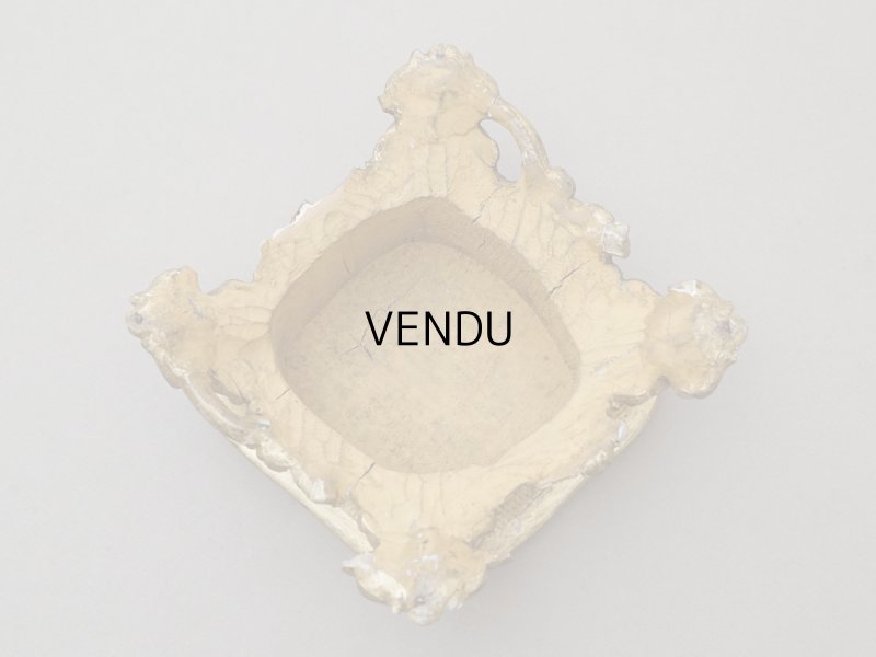 画像11: 19世紀 アンティーク ロカイユ装飾の台座 チョコレートブラウンのベルベット