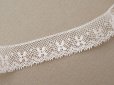 画像2: アンティーク パウダーピンク 花模様のレース 14mm幅 (2)