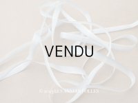 アンティーク シルクリボン リボン刺繍 & ロココトリム用  5m 6mm幅 スモーキーブルー