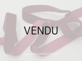19世紀末 アンティーク シルク製 ベルベットリボン ボルドー 3.1m 幅28mm 