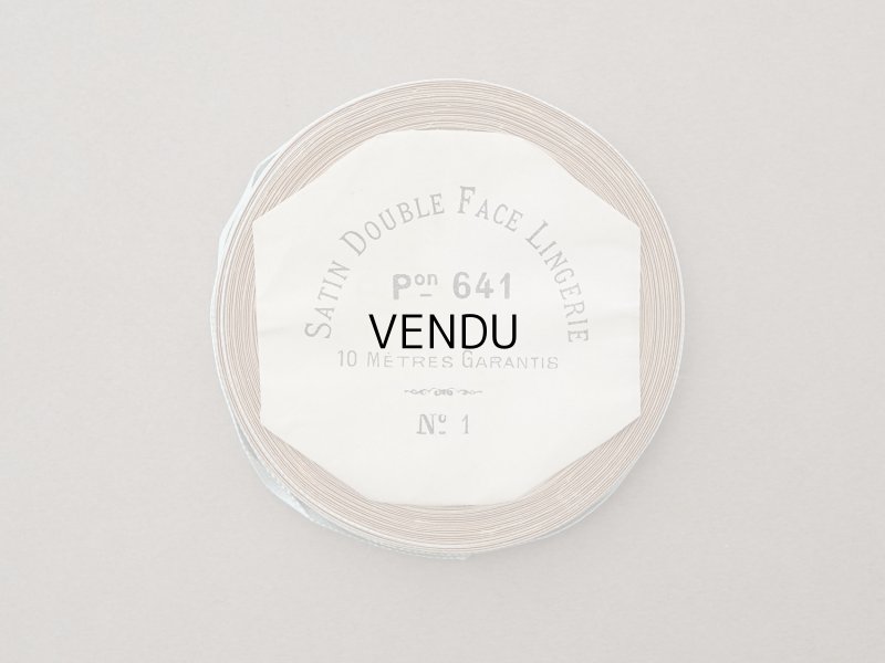 画像6: アンティーク 極細 サテンリボン 5mm幅 パウダーブルー 7.2m  SATIN DOUBLE FACE LINGERIE PON 641 N 2