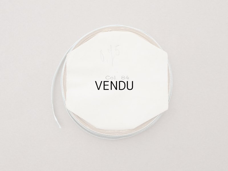 画像6: アンティーク 極細 サテンリボン 5mm幅 パウダーブルー 3.7m  SATIN DOUBLE FACE LINGERIE PON 641 N 2