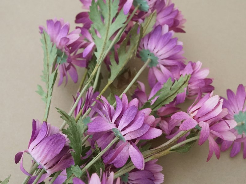 画像4: アンティーク 大きなブーケ クリザンテム 布花 ラベル付