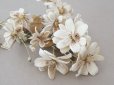 画像8: アンティーク 大きなブーケ シルクベルベットの布花 アイボリー ラベル付