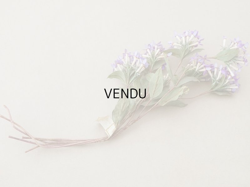 画像4: アンティーク 大きなブーケ 薄紫の小さな布花 ラベル付