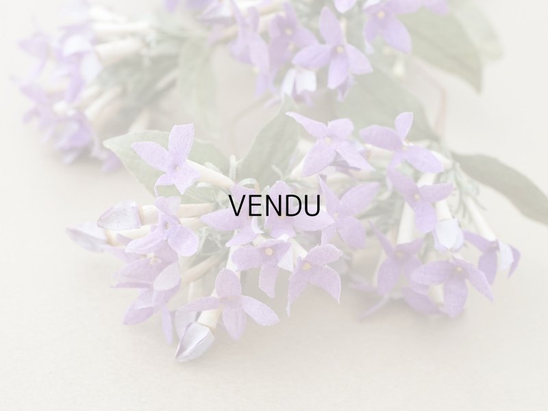 画像6: アンティーク 大きなブーケ 薄紫の小さな布花 ラベル付