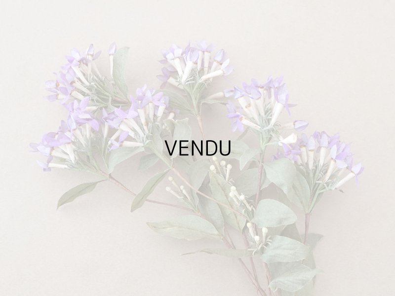 画像5: アンティーク 大きなブーケ 薄紫の小さな布花 ラベル付