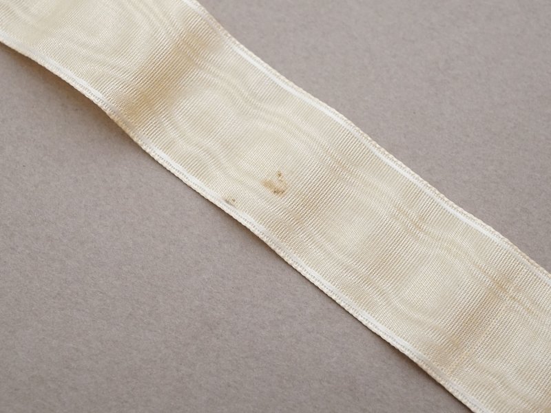 画像5: アンティーク シルクリボン アイボリー グログラン 3.9m 2.8cm幅
