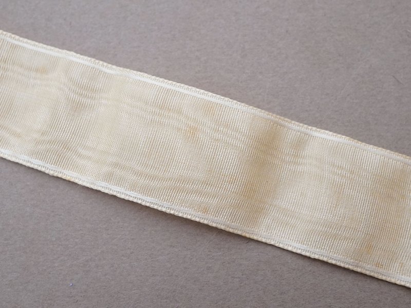画像7: アンティーク シルクリボン アイボリー グログラン 3.9m 2.8cm幅