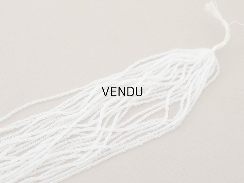 画像3: アンティーク 半透明 シードビーズ ホワイト ガラスビーズ