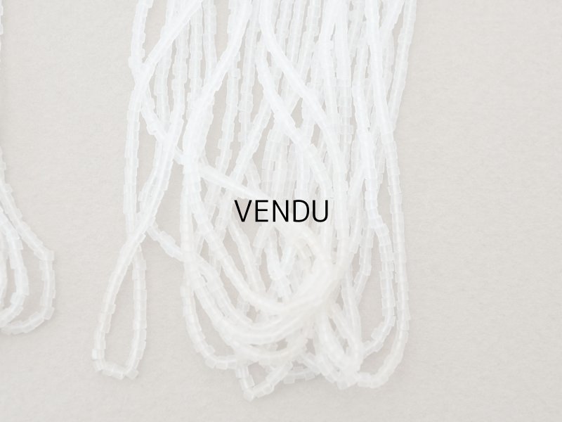 画像8: アンティーク 半透明 シードビーズ ホワイト ガラスビーズ