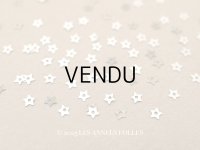19世紀末 アンティーク メタル製 極小 2mm 星 スパンコール 130ピースのセット シルバー