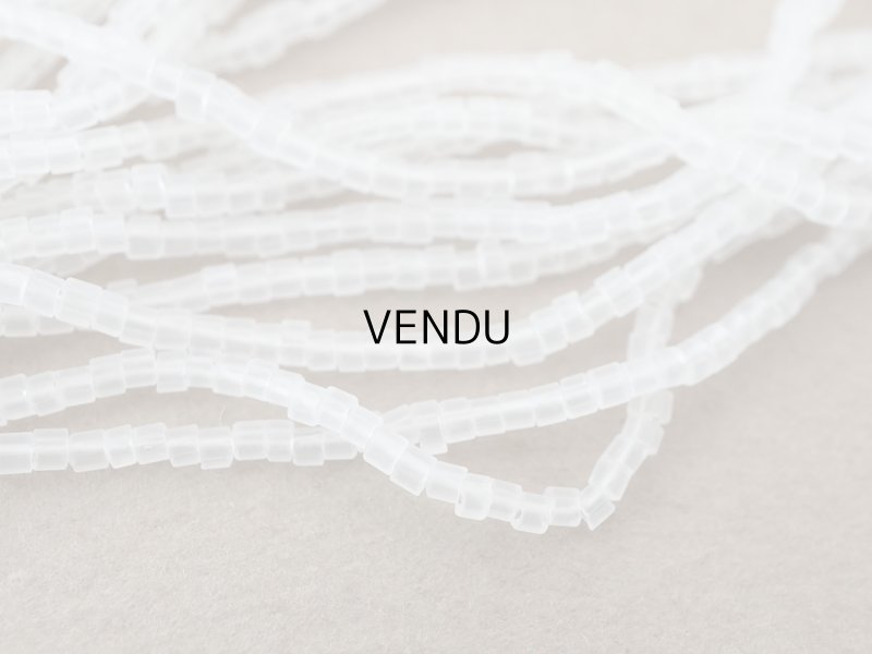 画像4: アンティーク 半透明 シードビーズ ホワイト ガラスビーズ