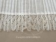 画像12: アンティーク 幅広 ドレスの裾  プリーツ入り レース付 1.3m 20.2cm幅 コットンオーガンジー