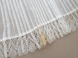 画像9: アンティーク 幅広 ドレスの裾  プリーツ入り レース付 1.3m 20.2cm幅 コットンオーガンジー