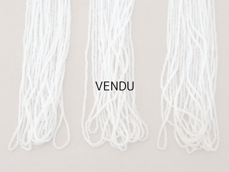 画像5: アンティーク 半透明 シードビーズ ホワイト ガラスビーズ