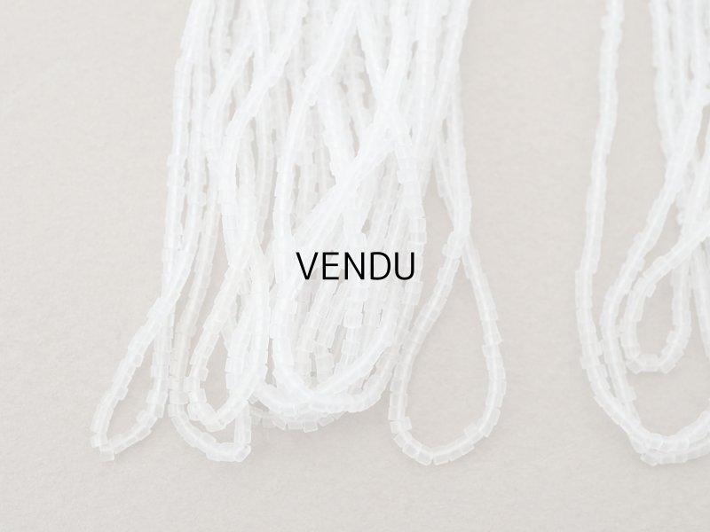 画像6: アンティーク 半透明 シードビーズ ホワイト ガラスビーズ