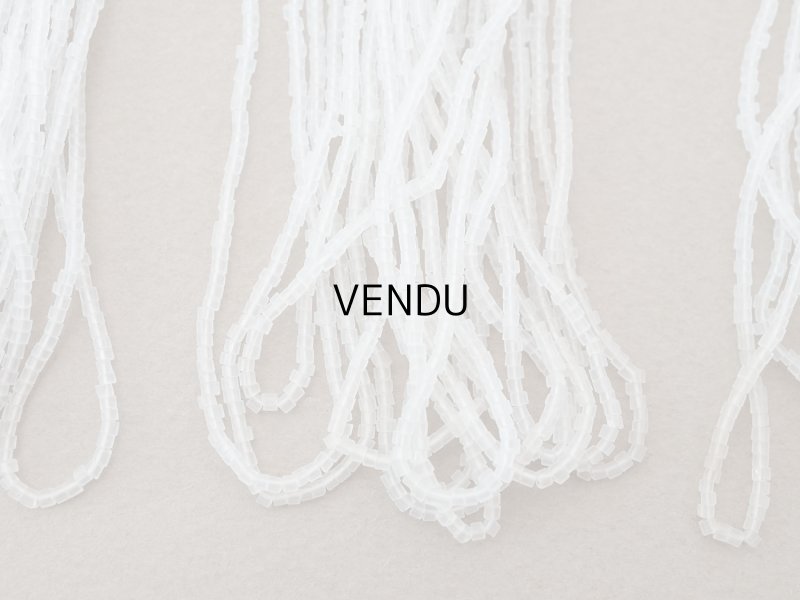 画像7: アンティーク 半透明 シードビーズ ホワイト ガラスビーズ