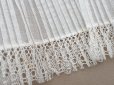 画像8: アンティーク 幅広 ドレスの裾  プリーツ入り レース付 1.3m 20.2cm幅 コットンオーガンジー