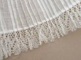 画像4: アンティーク 幅広 ドレスの裾  プリーツ入り レース付 1.3m 20.2cm幅 コットンオーガンジー