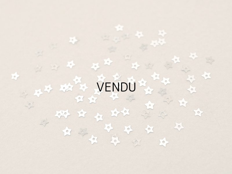 画像2: 19世紀末 アンティーク メタル製 極小 2mm 星 スパンコール 130ピースのセット シルバー