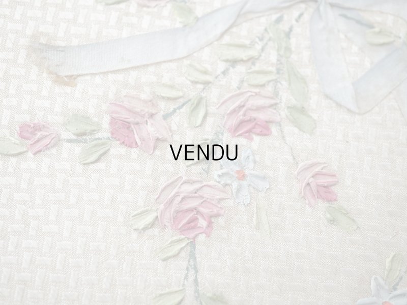 画像7: ＊蚤の市＊アンティーク 薔薇＆リボンのガーランドのお菓子箱 