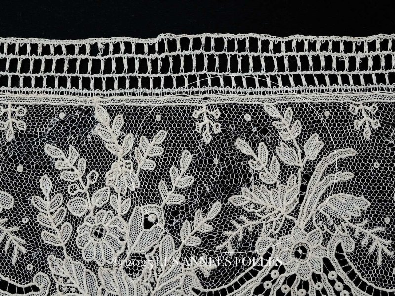 画像16: 19世紀末 アンティーク ニードルレース ポワンドガーズのボーダー 4.25m 10cm幅【ポワン・ド・ガーズ】 